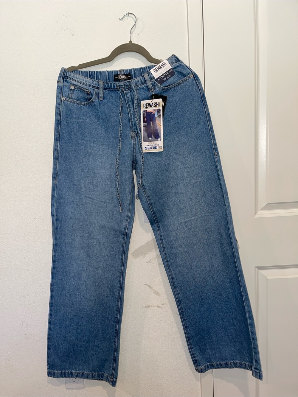 Rewash Men's Medium Blue Relaxed Denim Jeans